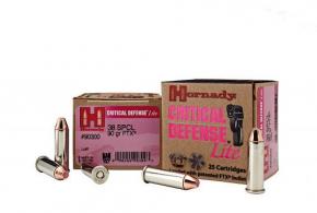 Hornady Critical Defense FTX  38 Special Ammo 90 gr 25 Round Box - 90300LE