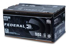 Federal Black Pack .223 REM/5.56 NATO  55gr FMJ 150 rounds - AE223BF150