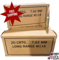 Main product image for Lake City .308win (7.62x51mm NATO) 175GR HPBT M118 LR 400rds FREE SHIPPING