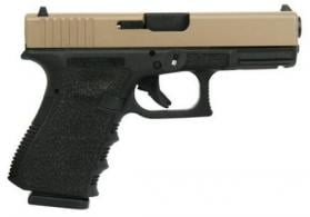 Glock G19 Gen3 Custom Cobble Stone Stippled 9mm Pistol - UI19502CSSFDE