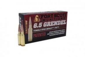 Fort Scott Munitions 6.5 Grendel 123gr Solid Copper  20rd box - 65GR123SCV2