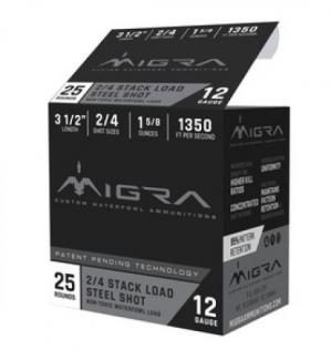 Main product image for Migra Waterfowl 12ga 3.5" 1-5/8oz #2 and #4 25rd box