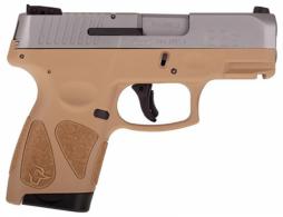 Taurus G2S 9mm Luger 3.26" 7+1 Tan Stainless Steel Tan Polymer Grip - 1G2S939T