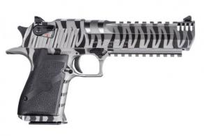 Magnum Research - Desert Eagle Mark XIX, 44Mag, 6", Fixed Sgts, SS/White Tiger Stripe, Int Muzzle Brake, 8-rd