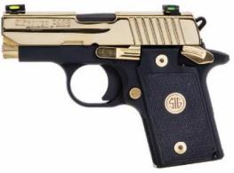 SIG SAUER P238 .380 ACP BLACK GOLD ACCENTS 6RD XRAY - 238380BAU