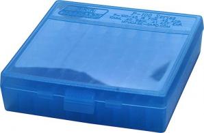 MTM P-100 Flip-Top Pistol Ammo Box 1.68 OAL Blue Poly