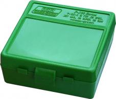 MTM P-100 Flip-Top Pistol Ammo Box 1.22 OAL Green Poly