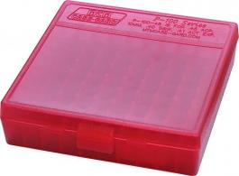 MTM P-100 Flip-Top Pistol Ammo Box 1.3 OAL Red Poly