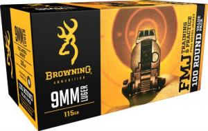 Browning BPT Performance Target Full Metal Jacket 9mm Ammo 100 Round Box