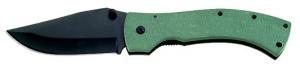 Kabar Clip Point Folding Knife w/Green G10 Handle