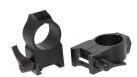 Warne Maxima Vertical Ring Set Quick Detach For Rifle Maxima/Weaver/Picatinny Extra High 1" Tube Matte Black Steel - 203LM