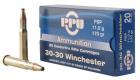 Main product image for PPU Standard Rifle 30-30 Win 170 gr Flat Soft Point  20rd box