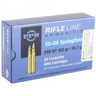 PPU Standard Rifle 30-06 Springfield 165 gr Pointed Soft Point (PSP) 20 Bx/ 10 Cs - PP30062