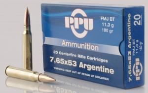 PPU Metric Rifle 7.65x53mm Argentine 180 gr Soft Point (SP) 20 Bx/ 10 Cs - PP7AS
