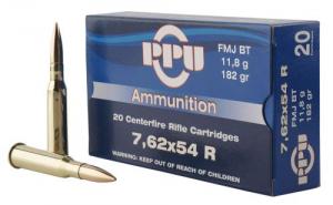 PPU Metric Rifle 7.62x54mmR 182 gr Full Metal Jacket (FMJ) 20 Bx/ 10 Cs - PP76254F