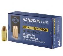 Main product image for PPU Handgun 40 S&W 165 gr Flat Point Jacketed (FPJ) 50 Bx/ 10 Cs