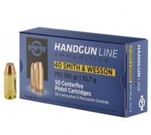 PPU Handgun 40 S&W 165 gr Flat Point Jacketed (FPJ) 50 Bx/ 10 Cs - PPH40F