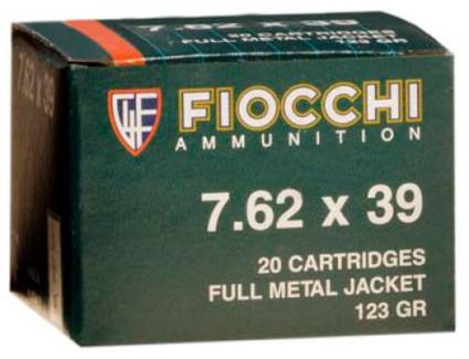 Fiocchi 762SOVA Training Dynamics 7.62x39mm 124 gr 2375 fps Full Metal Jacket (FMJ) 20 Bx/50 Cs - 514