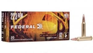 Federal Fusion Soft Point 223 Remington Ammo 20 Round Box - F223FS1