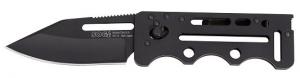 SOG Black Clip Point Folder Knife