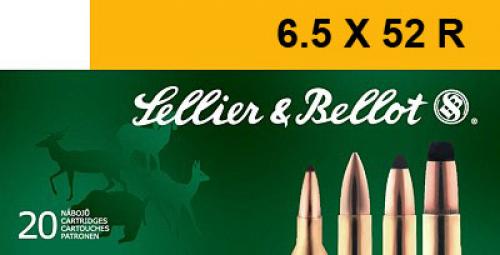 Sellier & Bellot Rifle Ammunition 6.5x52R Ammo  117 gr SP  20rd box - V330552U