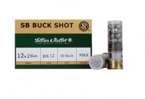Sellier & Bellot 12ga Ammo  2.75" #4 Buckshot 10rd box