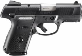 Ruger 3314 SR9C Compact 9mm Luger 3.40" 17+1 Black Nitride Front Serrations Black Polymer Grip - 3314