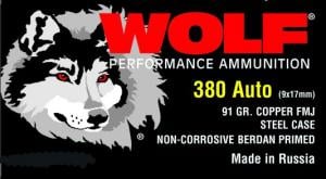 Wolf 45 ACP 230 Grain Full Metal Jacket Bi Metal