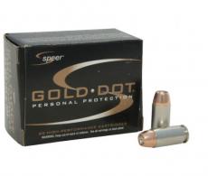 Speer 40 S&W 155 Grain Gold Dot Hollow Point