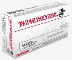 Winchester Jacketed Soft Point 9x23 Win Ammo 50 Round Box - Q4304