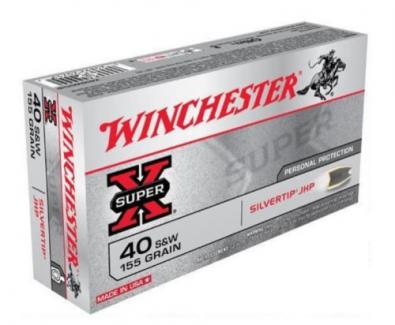Winchester 40 Smith & Wesson 155 Grain Silvertip Hollow Poin