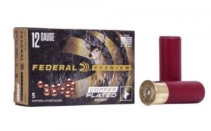 Federal Premium Vital-Shok Copper Plated Buckshot 12 Gauge Ammo 12 Pellet #00 5 Round Box