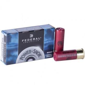 Federal Standard Power-Shok Buckshot 12 Gauge Ammo 12 Pellet #00 5 Round Box