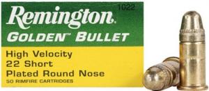 Remington .22 Short  High Velocity 29 Grain Plated Lead Round 50rds