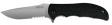 Remington Stainless Steel Black Serrated Fixed Knife w/Advan