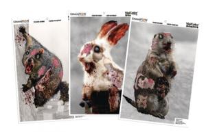 Zombie Cute Animals 12x18 Inches Variety Pack of 6