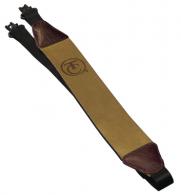 Muzzleloader Rifle Sling Brown Leather Faced And Quick Remove Sw