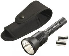 Super Tac X Flashlight With Holster Two 3 Volt Disposable Lithiu