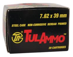 TulAmmo 7.62x39mm 122 Grain Hollow Point Lead Core 1000 Rounds P