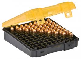Flip Top Handgun Ammo Case 100 Round 9mm/.380 Gray/Amber - 122400