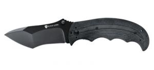 Black Label Pandemonium Tactical Folding Knife 3.5 Inch Tanto Blade Black G-10 Handle Boxed