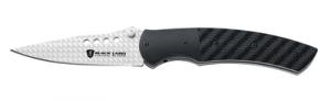 Black Label Sliver Carbon Fiber Tactical Folding Knife 3 Inch Spear Point Blade Black Handle Boxed - 320131BL