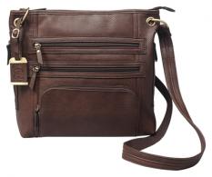 Cross Body Series Concealed Carry Purse Large Chocolate Brown - BDP-039