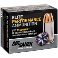 Sig Sauer AMMO .45 ACP 185GR ELITE V-CROWN JHP 20/10