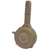 RWB DRUM MAG For Glock .40 S&W 50RD TAN POLYMER (20) - GD4050T