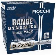 FIOCCHI RANGE DYNAMICS 5.7X28 40GR FMJ 150RD BOX - 57FMJ40