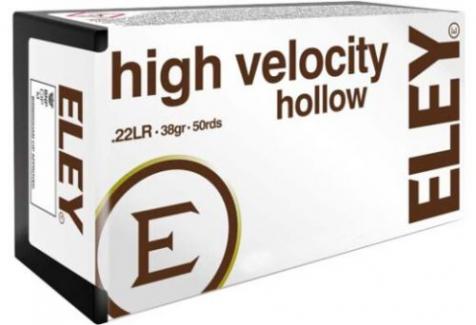 Eley High Velocity 22LR 38gr Hollow Point 50rd box - 05200