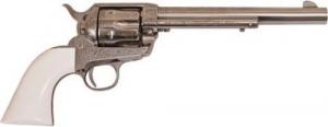 Cimarron Frontier Engraved Nickel/Ivory 357 Magnum Revolver