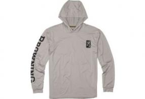 Browning Hooded L-sleeve Tech T-shirt Light Gray X-Large - 3010729704