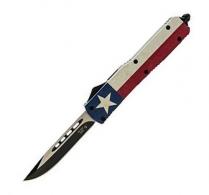 Templar Knife Slim Captain OTF Knife 3.5" Black SS Plain Drop Point - Texas - MCAP331